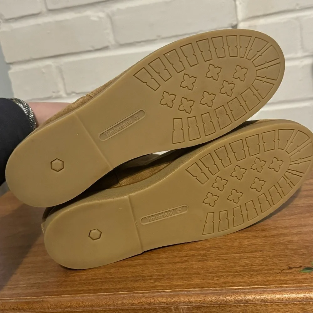 Timberland Paxton hill suede zip ankle booties tan 9.5 round toe